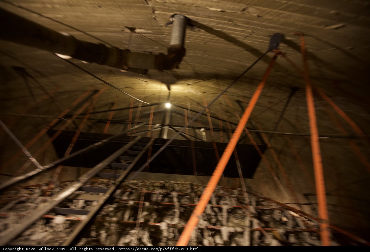 Scaffolding inside the tunnel