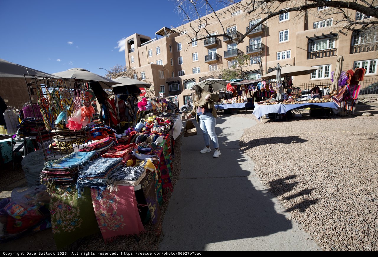 Vibrant Open-Air Market in Santa Fe Plaza