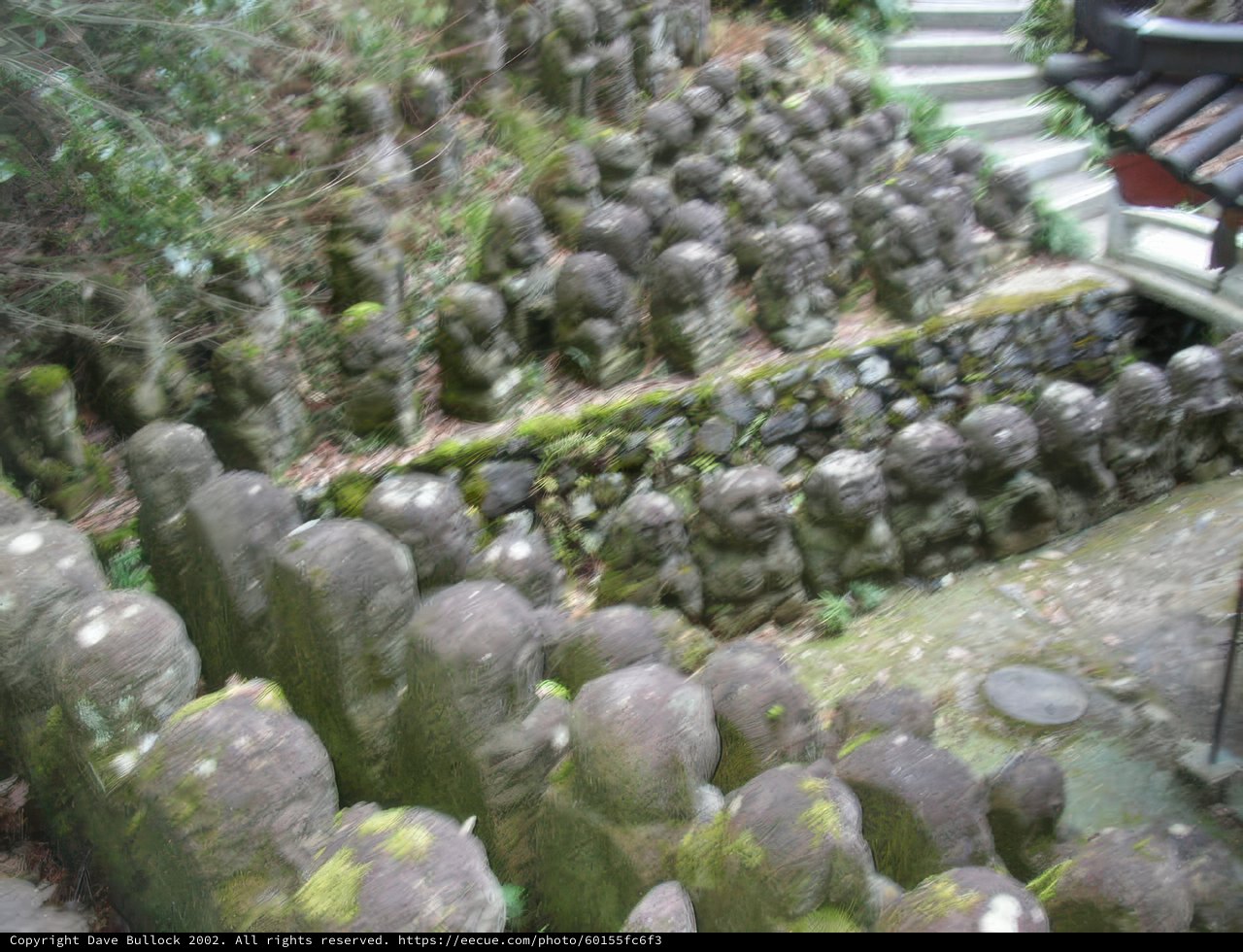 Stone Statues in a Serene Garden