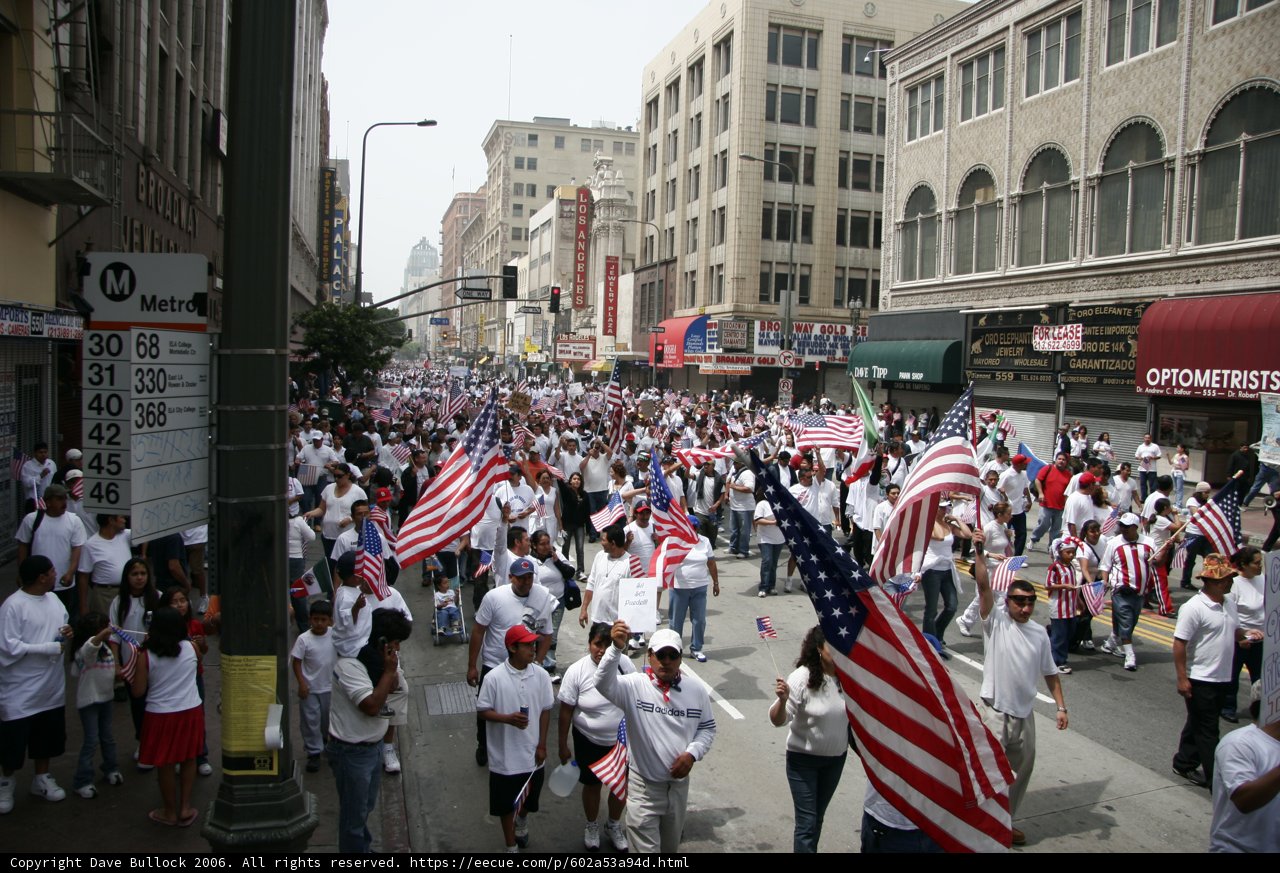 Patriotic Parade in the Urban Metropolis