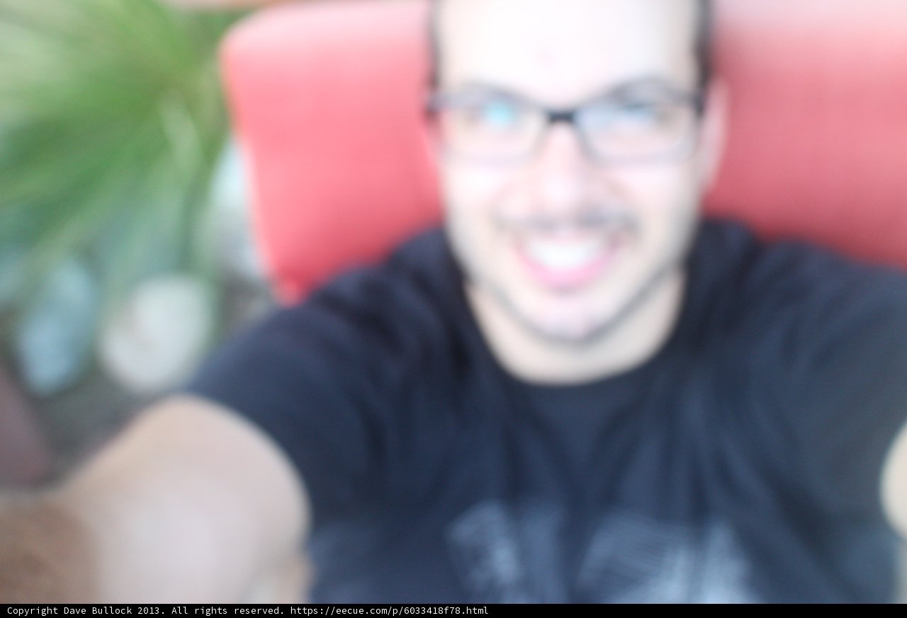 Blurry Portrait of Dave B in Glasses
