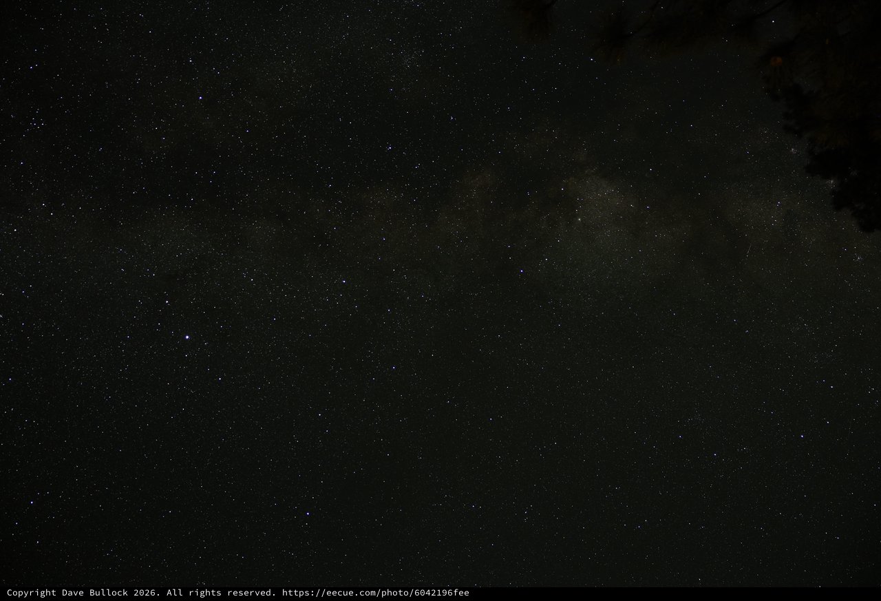 Milky Way Arches Over Mount Lassen Wilderness Night Sky