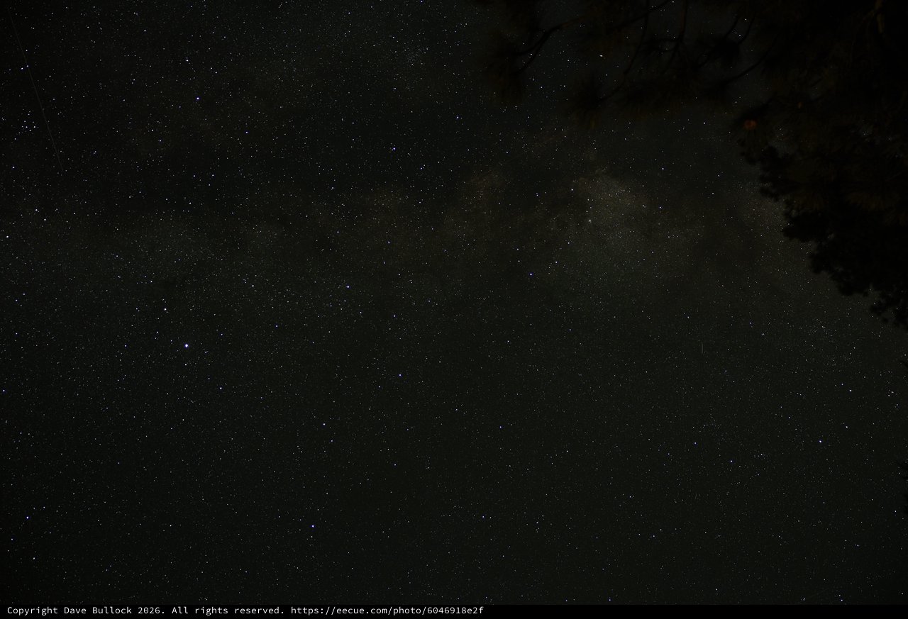 Milky Way Arches Over Mount Lassen Wilderness Night
