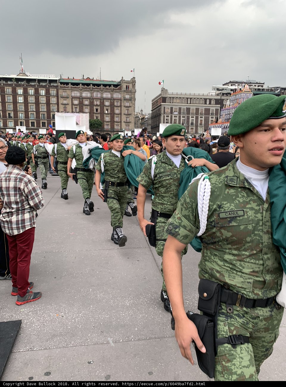 Military Troop Parade in Downtown