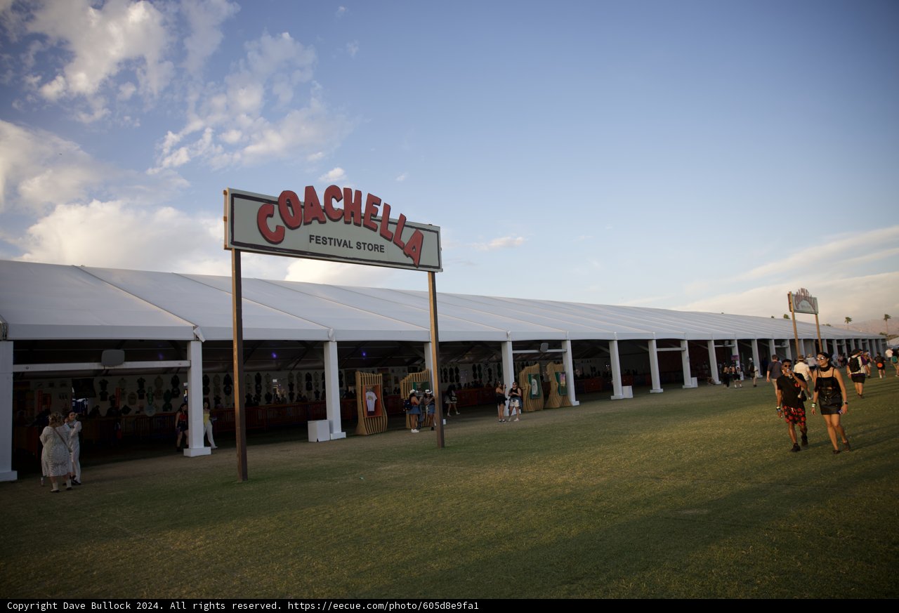 Bustling Afternoon at the Coachella Festival Store