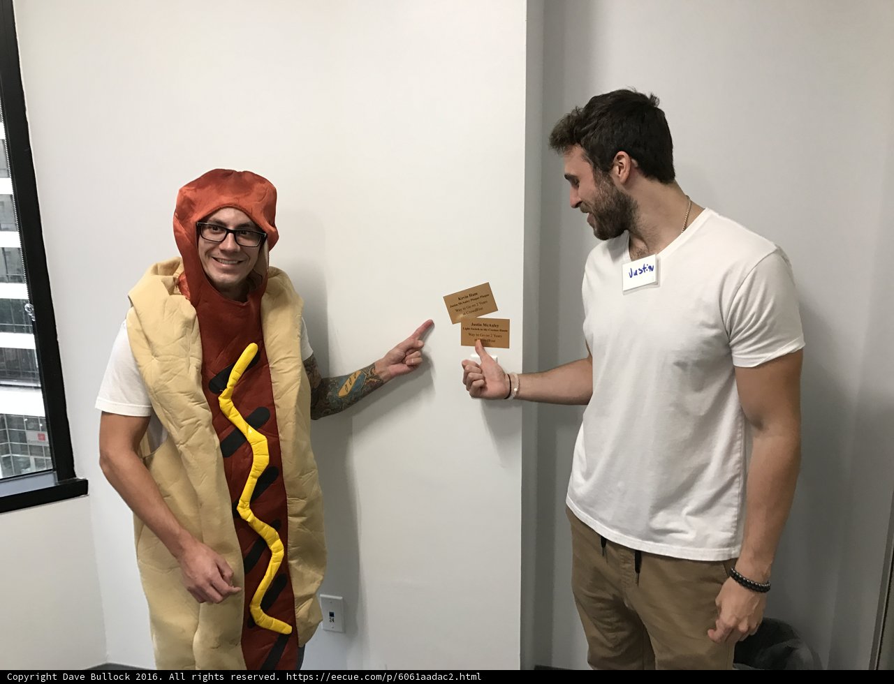Two Men in Hot Dog Costumes Make a Statement