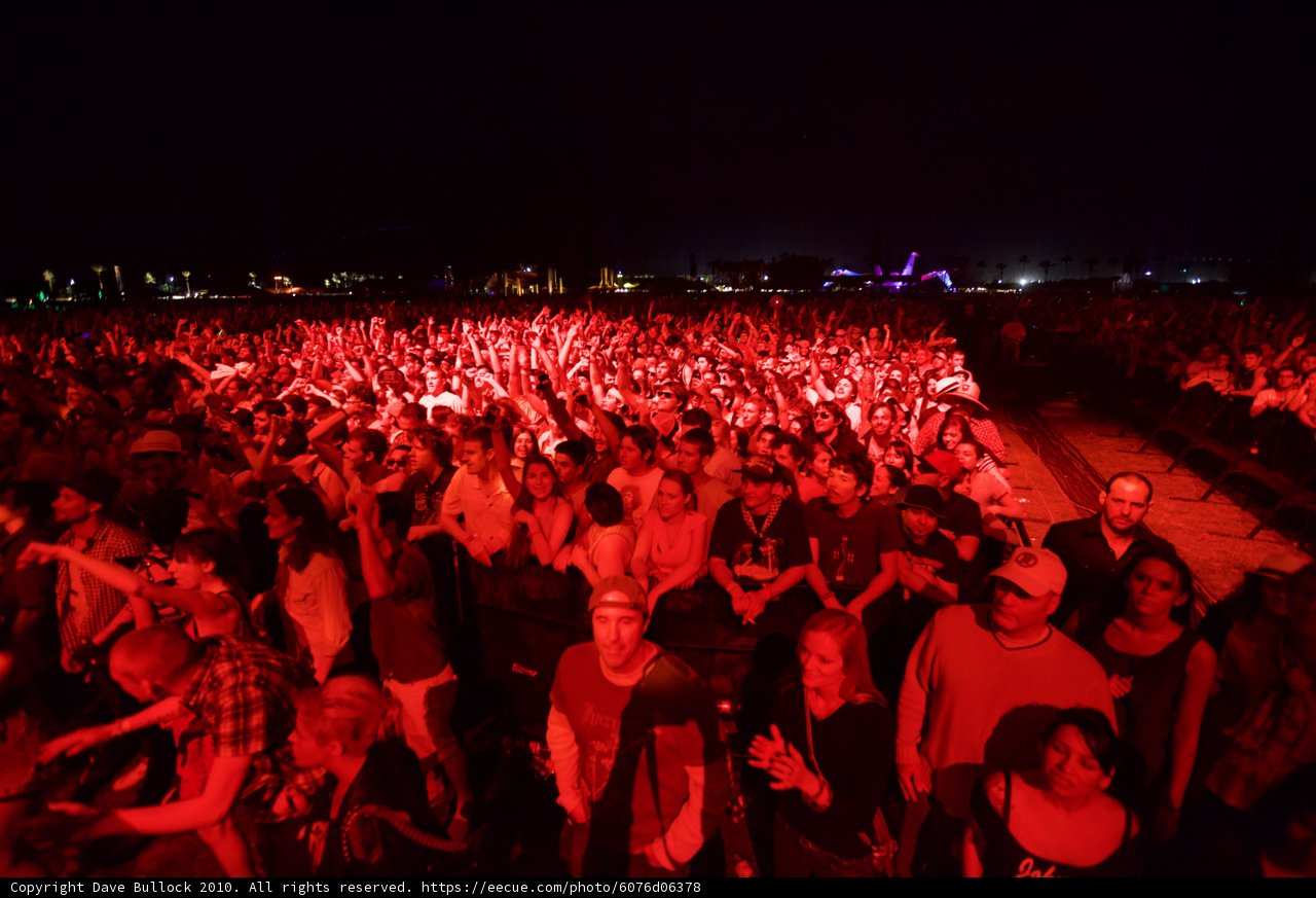 Red Hot Crowd at Coachella Music Festival