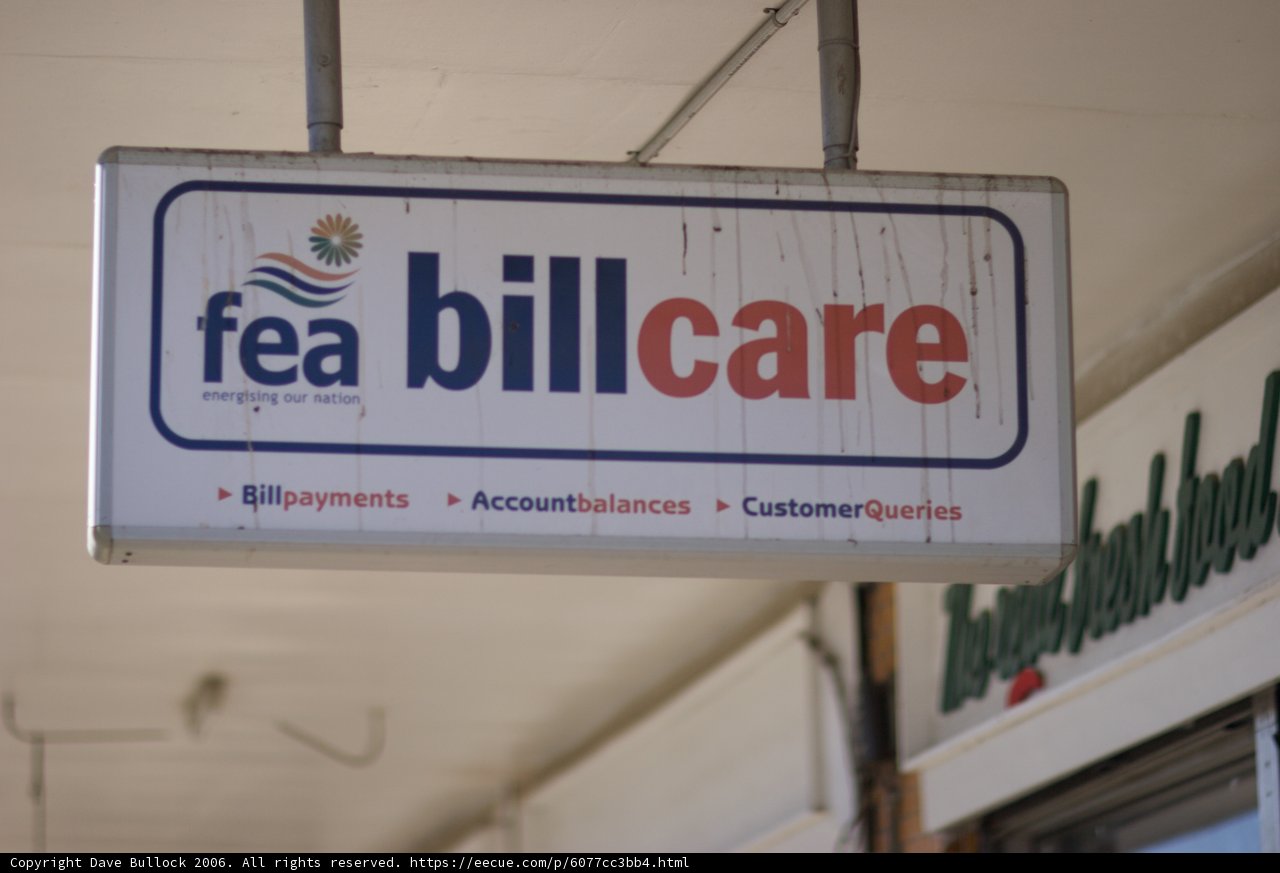 FEA Bill Care Sign on Building