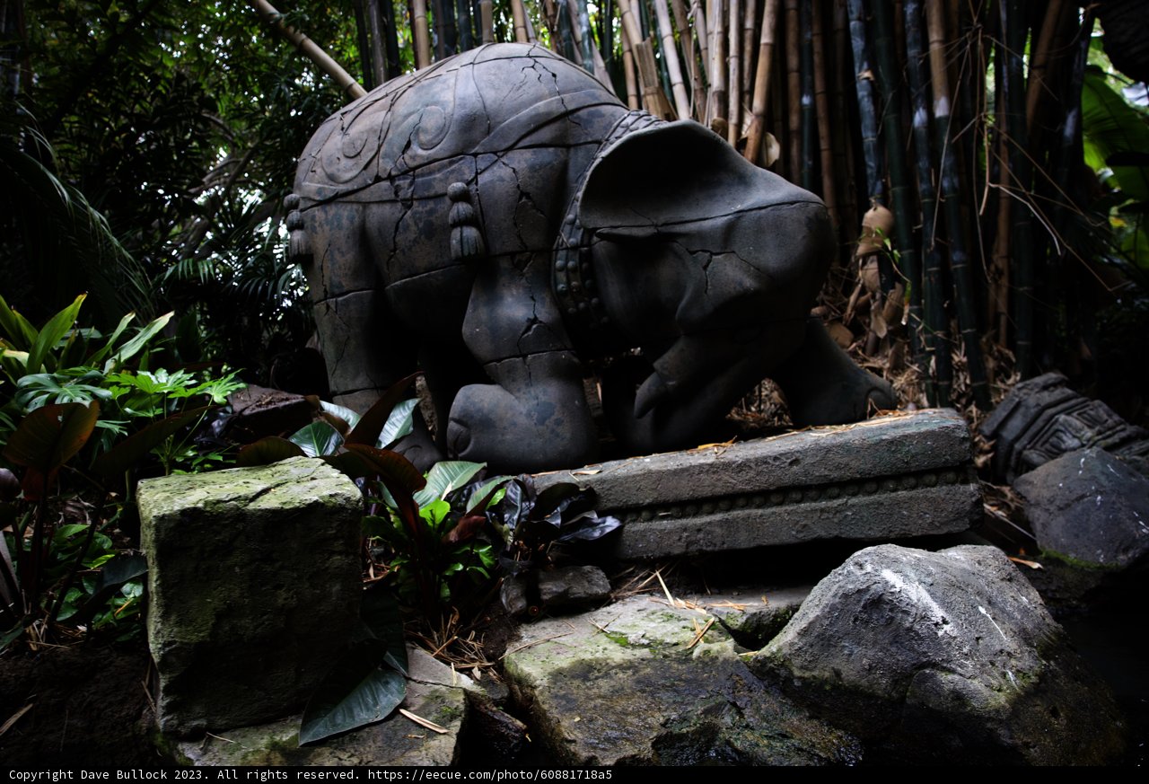 Majestic Elephant Statue in the Jungle