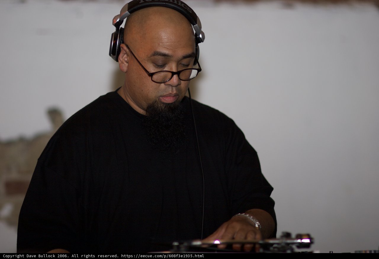 DJ Rhettmatic Spinning on the Turntable
