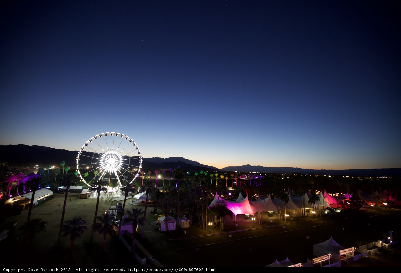 Illuminated Ferris Wheel at Night