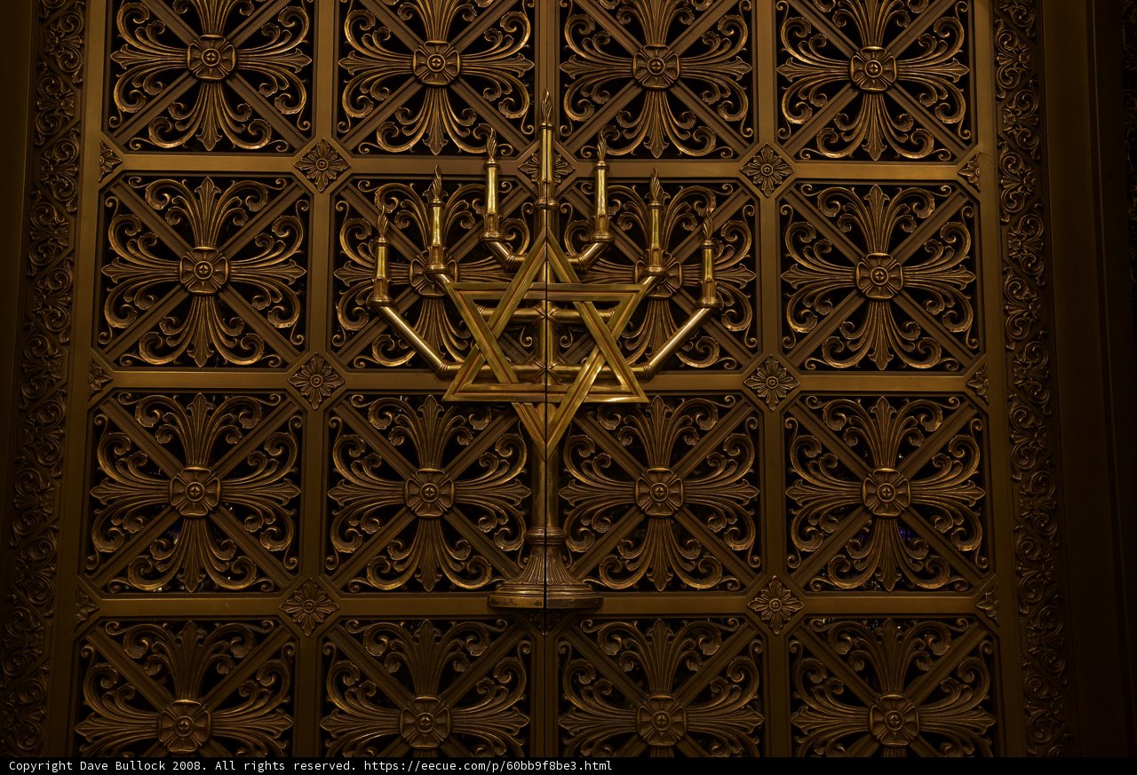 The Golden Menorah at Wilshire Temple
