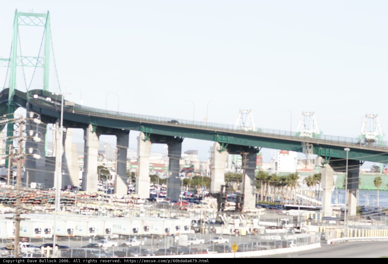 Busy Bridge Over Waterfront