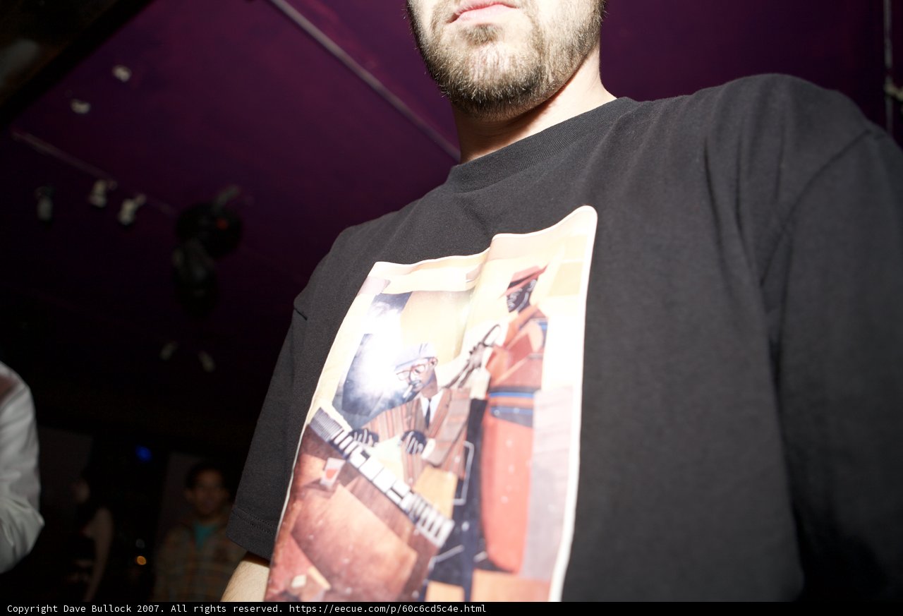 Man sporting a unique T-shirt
