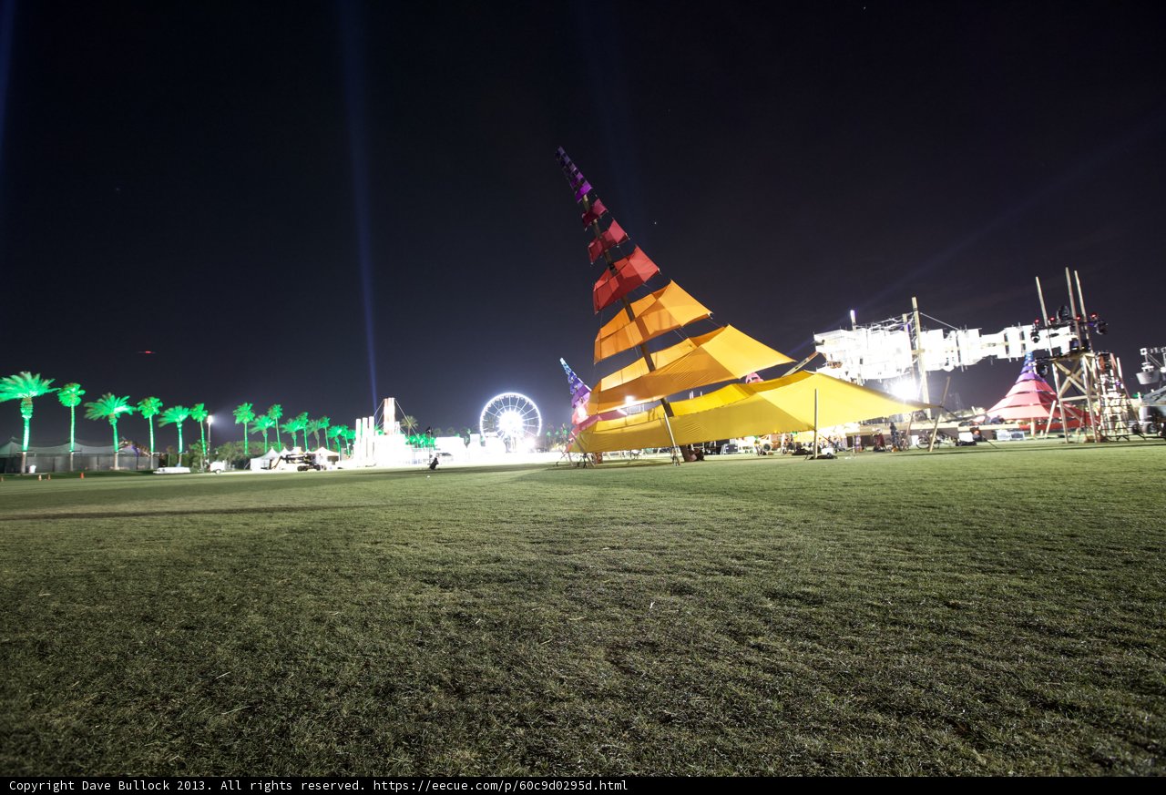 Colorful Tent Illumination at Coachella