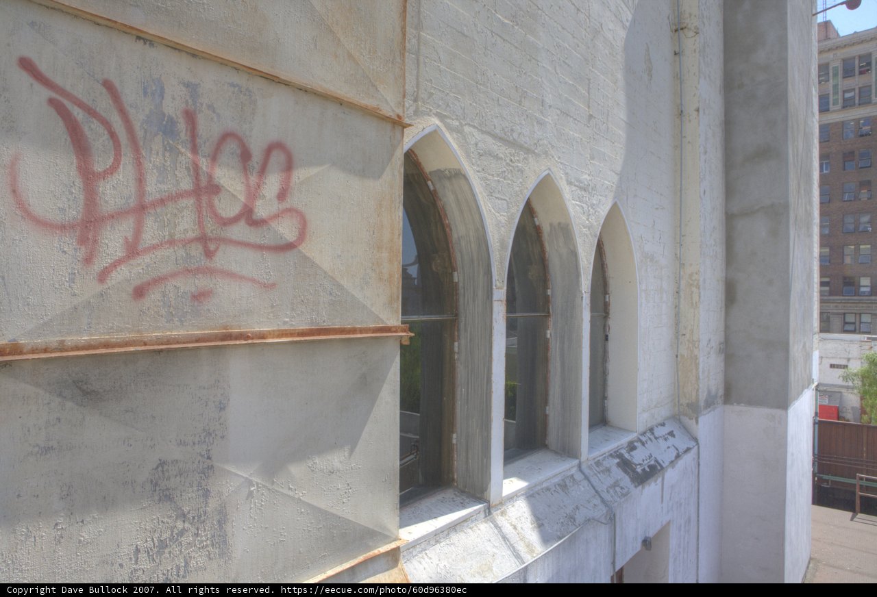 Graffiti on Arch Building
