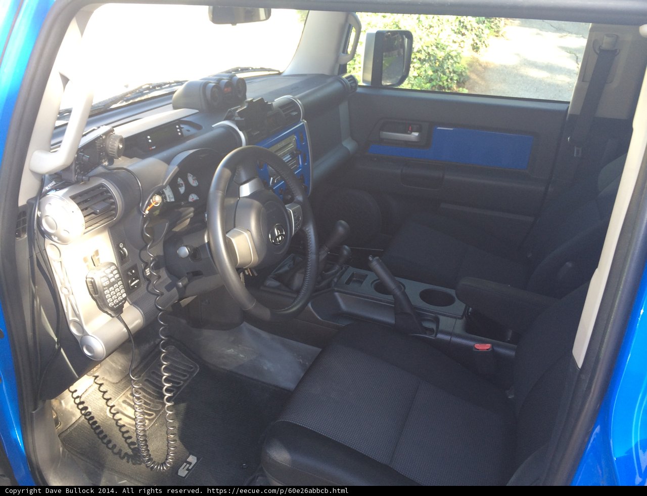 Inside the Blue Jeep
