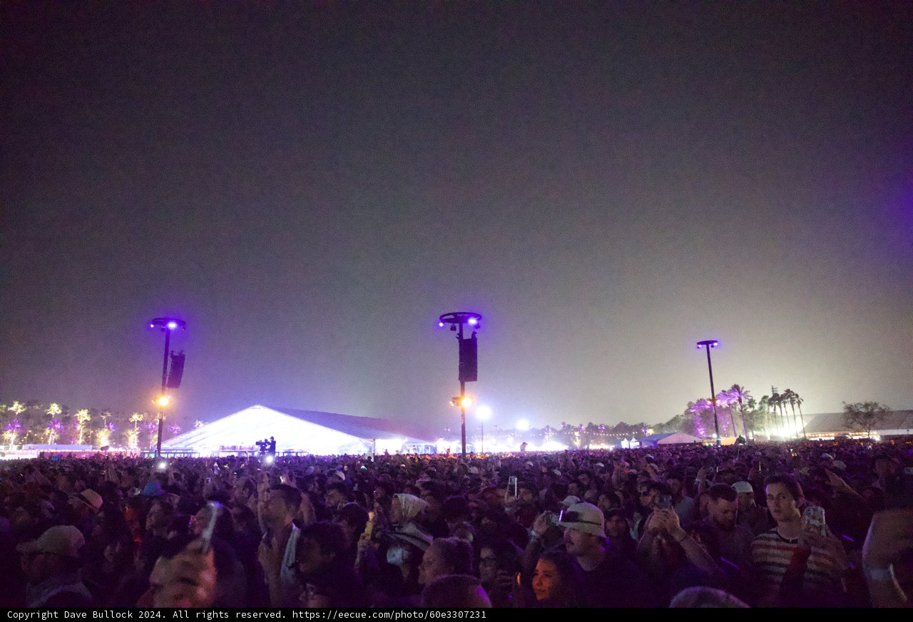 Enthralling Night at Coachella 2024: A Sea of Fans Under Starlit Skies