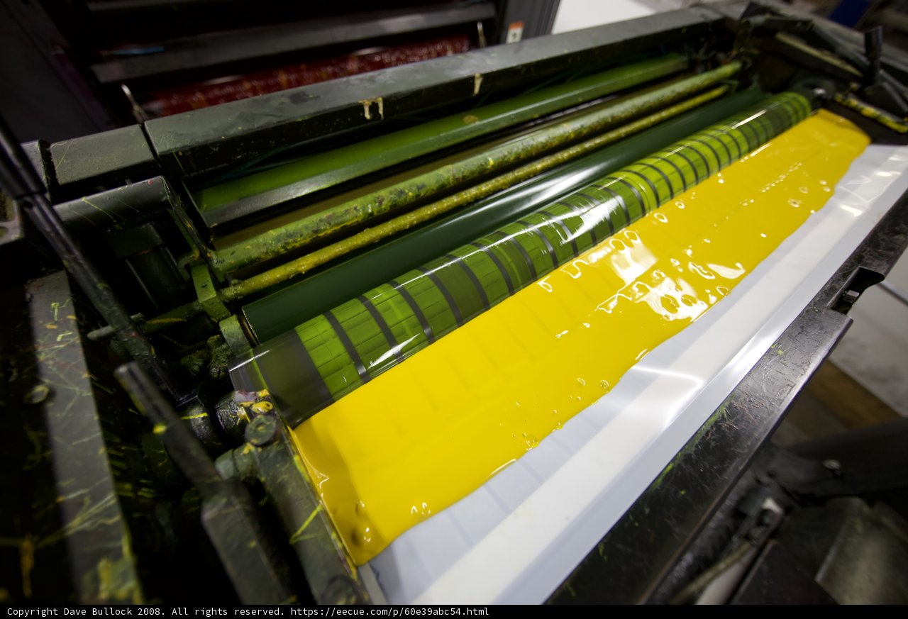 Colorful Machine in a Manufacturing Workshop