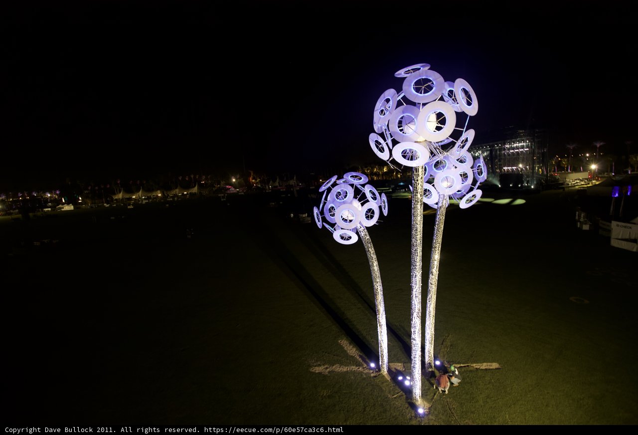 Glowing Monolith in the Coachella Night