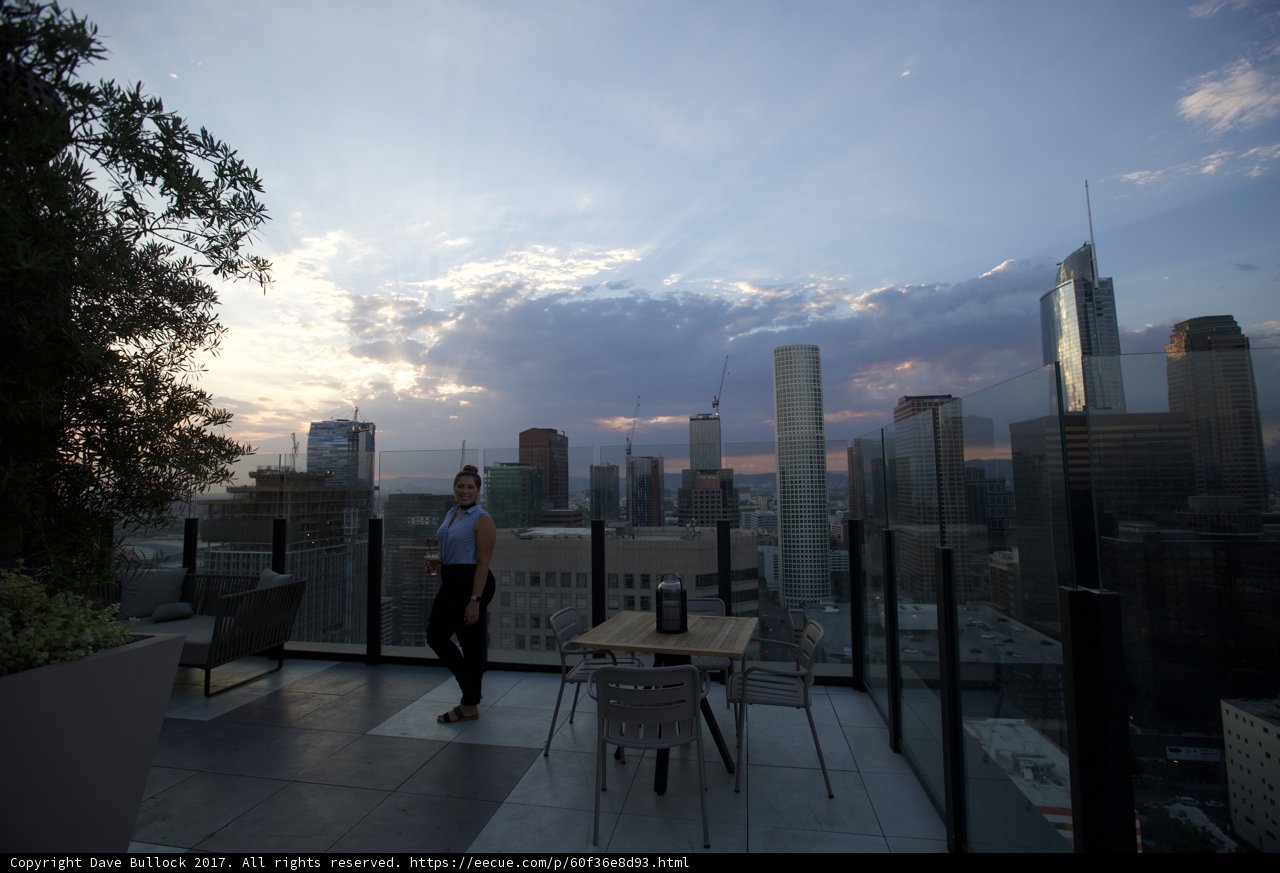 Cityscape Sunset on the Balcony