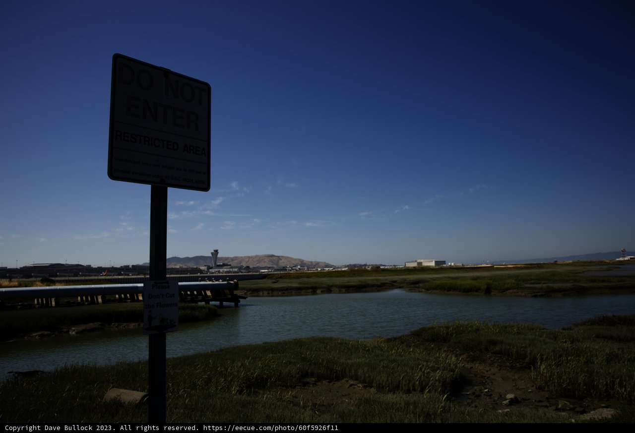 A Sign Amidst the Scenic Calm: Bayfront Park, 2023