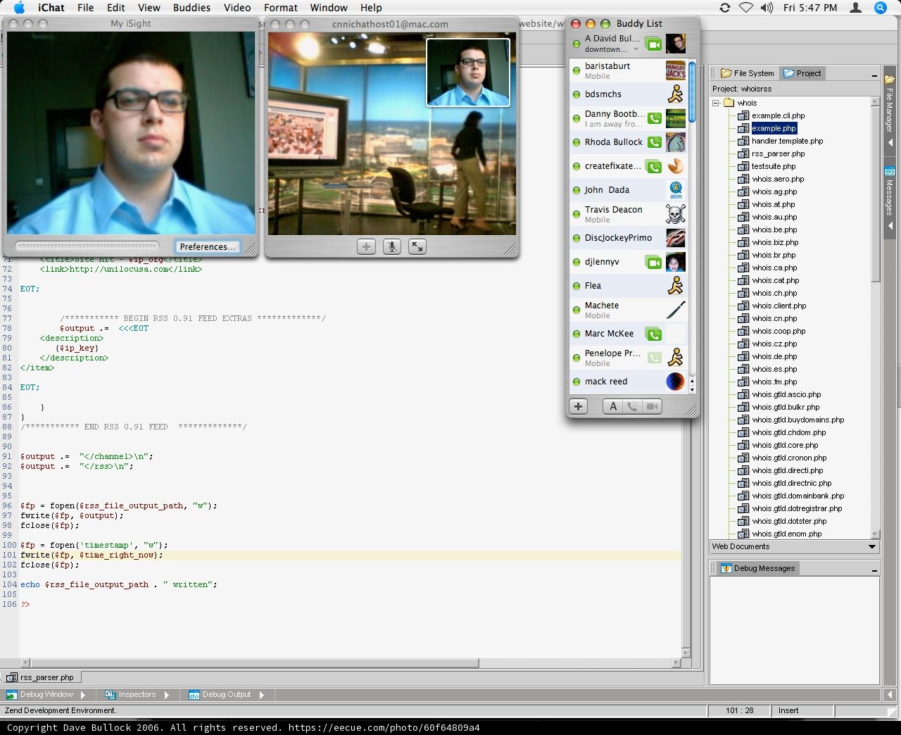 Virtual Meeting with a Glasses-wearing Man