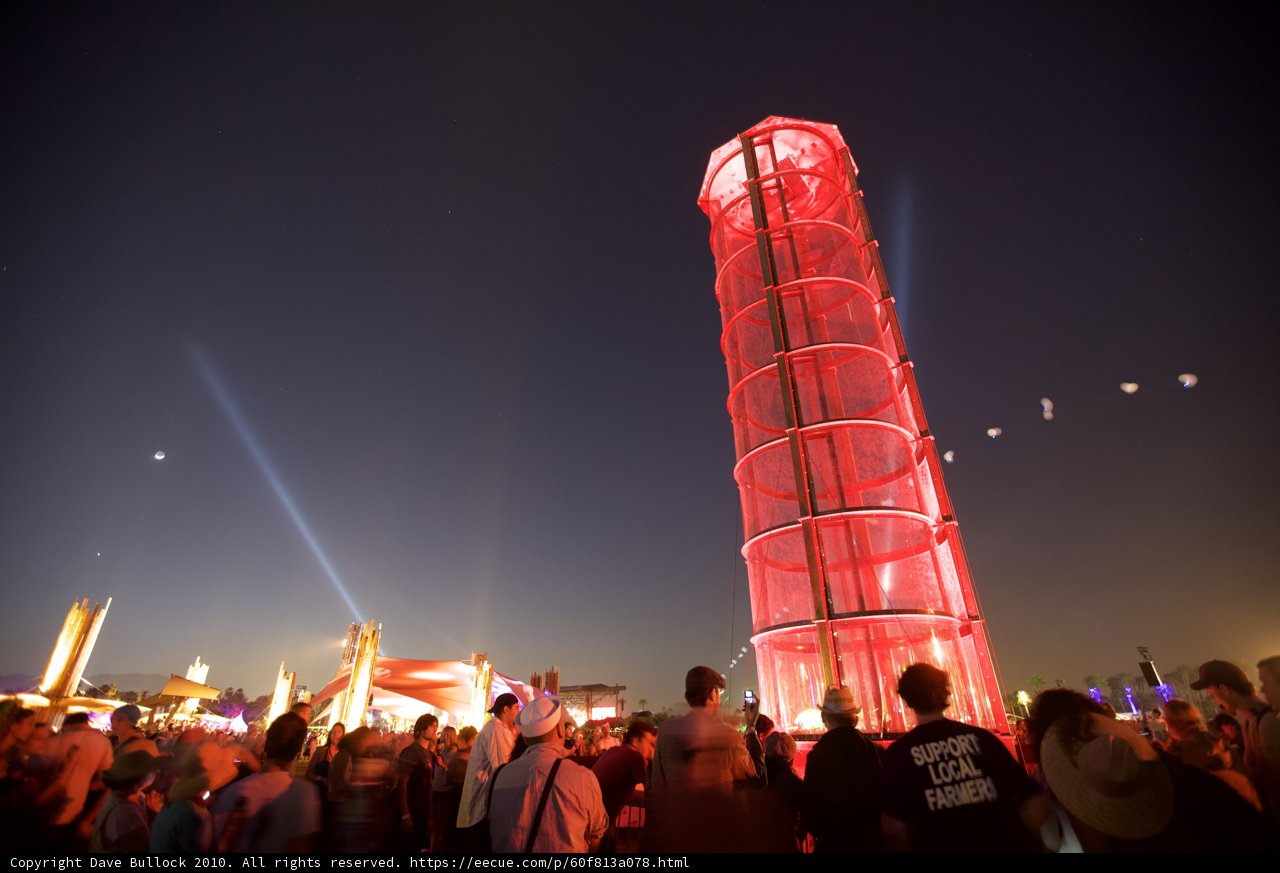 The Red Tower at Night