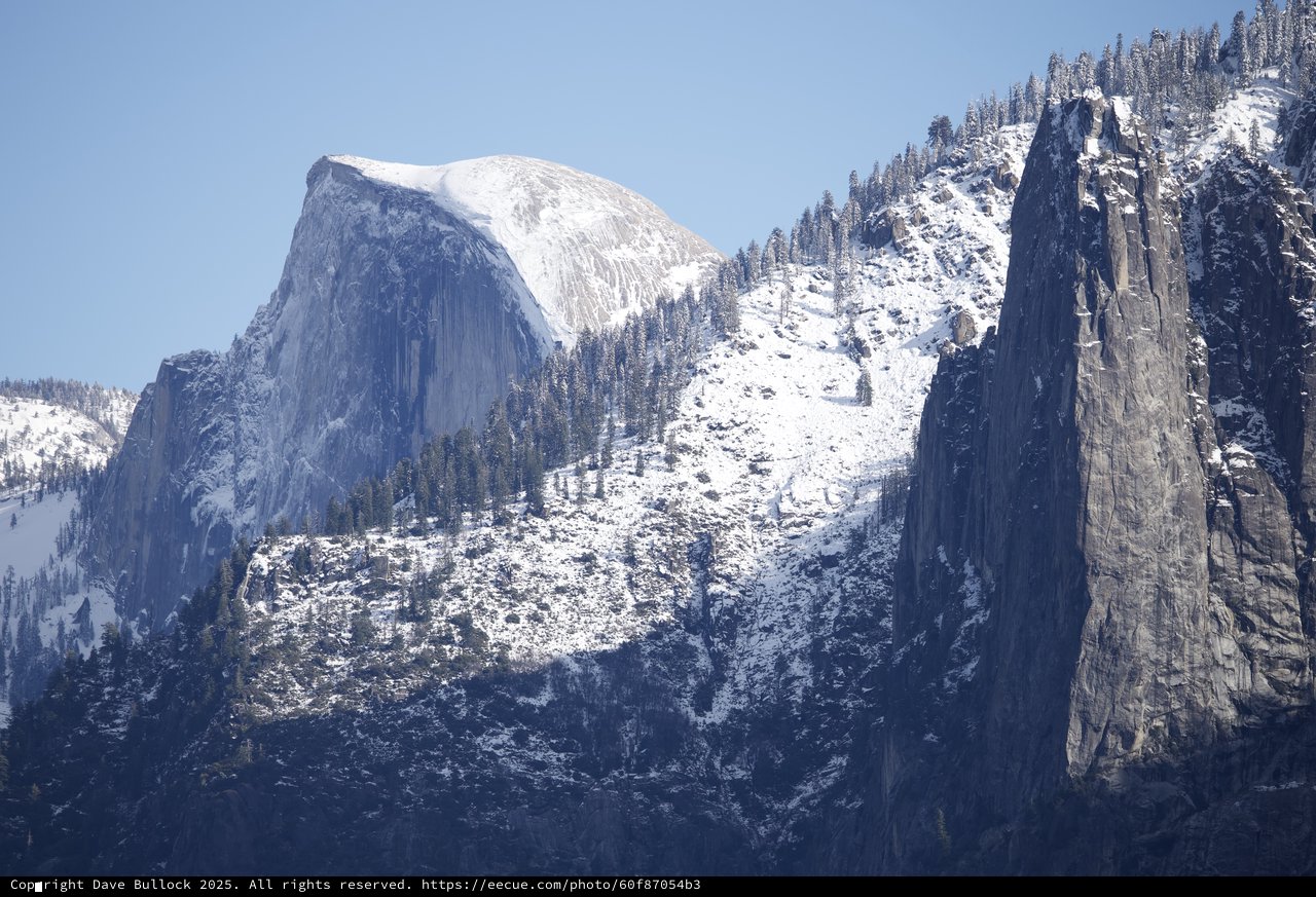 Half Dome in Winter Snow, Yosemite National Park