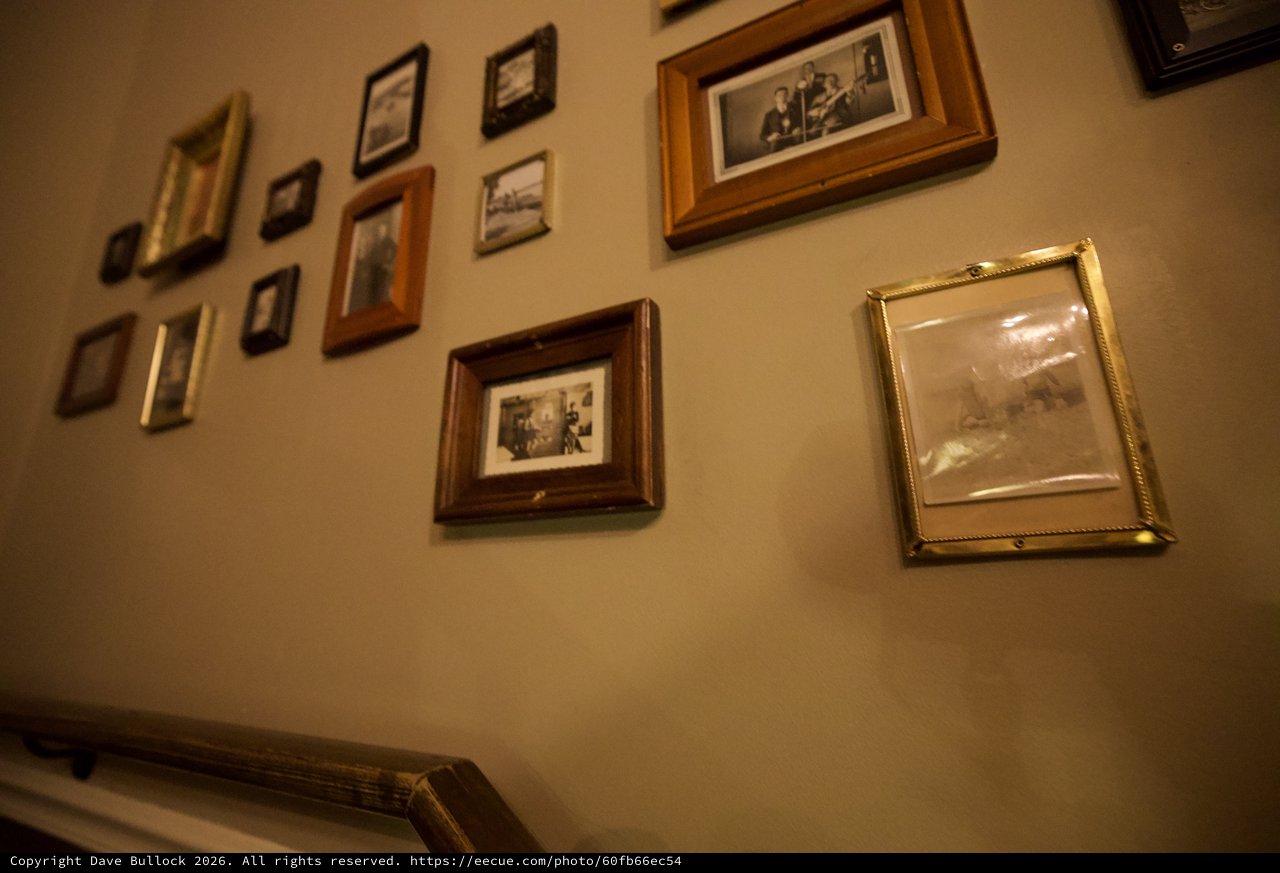 Vintage Family Photo Gallery Wall Display