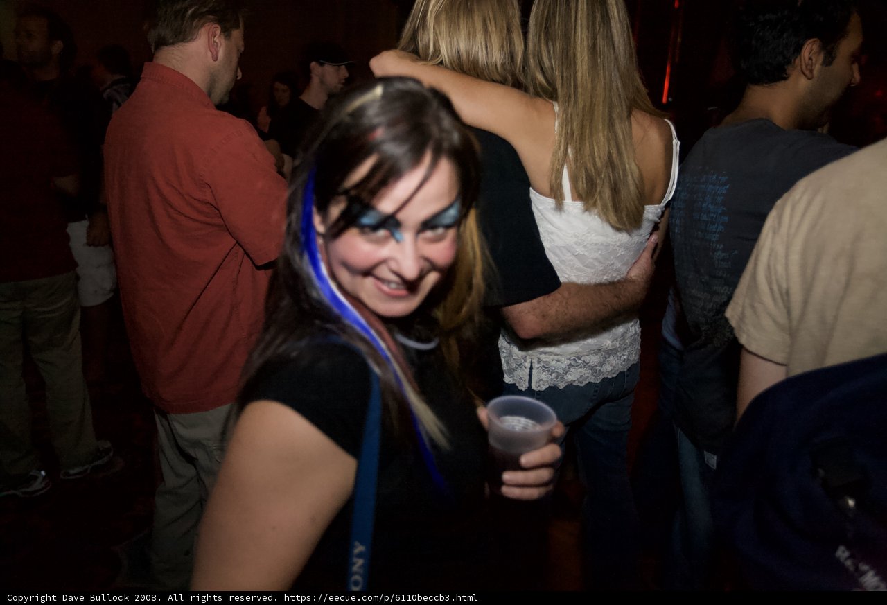 Blue-Haired Babe in the Club