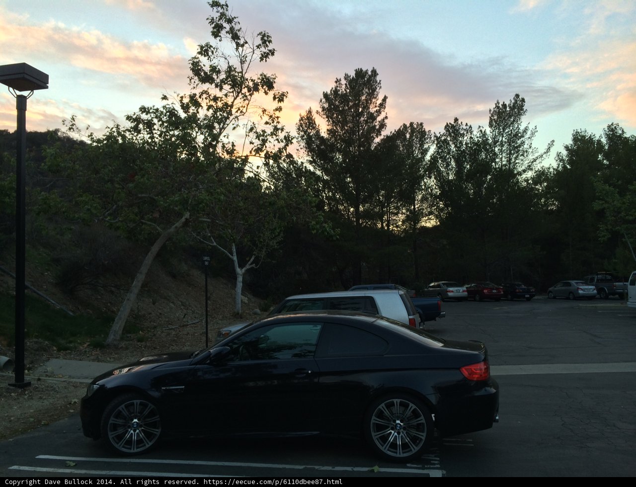 Black BMW Coupe in Parking Lot