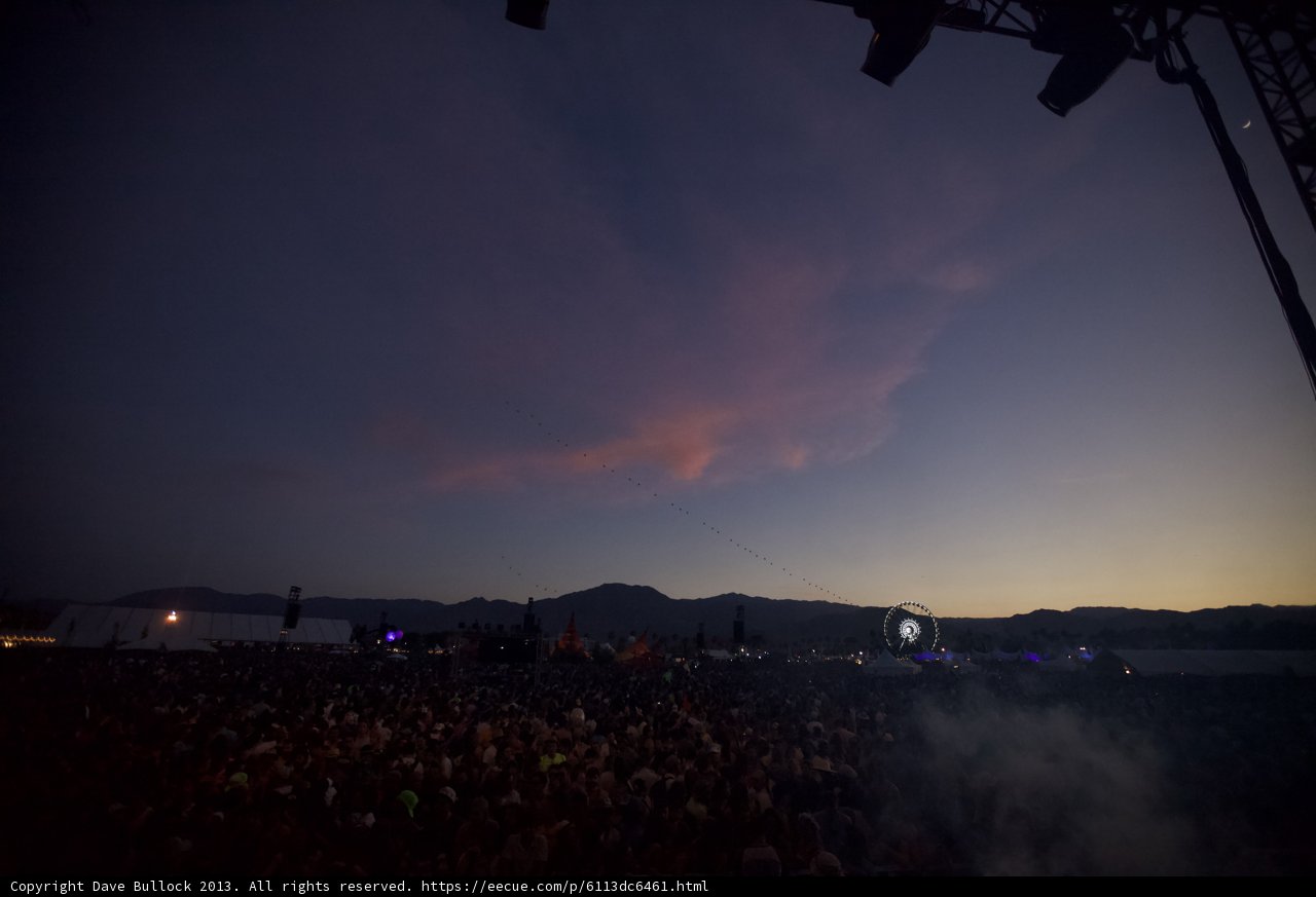 Dusk Silhouettes at Coachella Music Festival