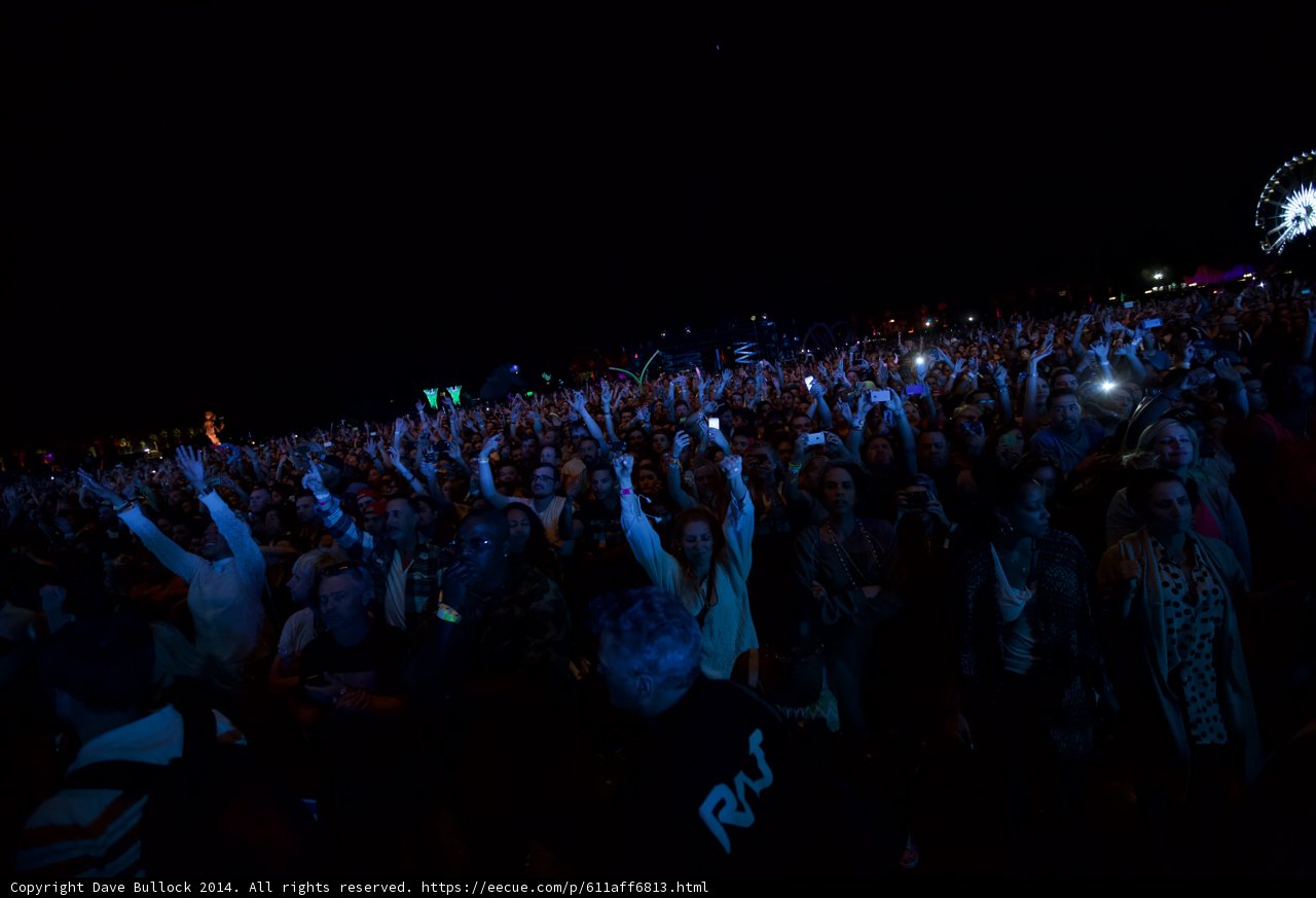 Concert-goers reach for the stars