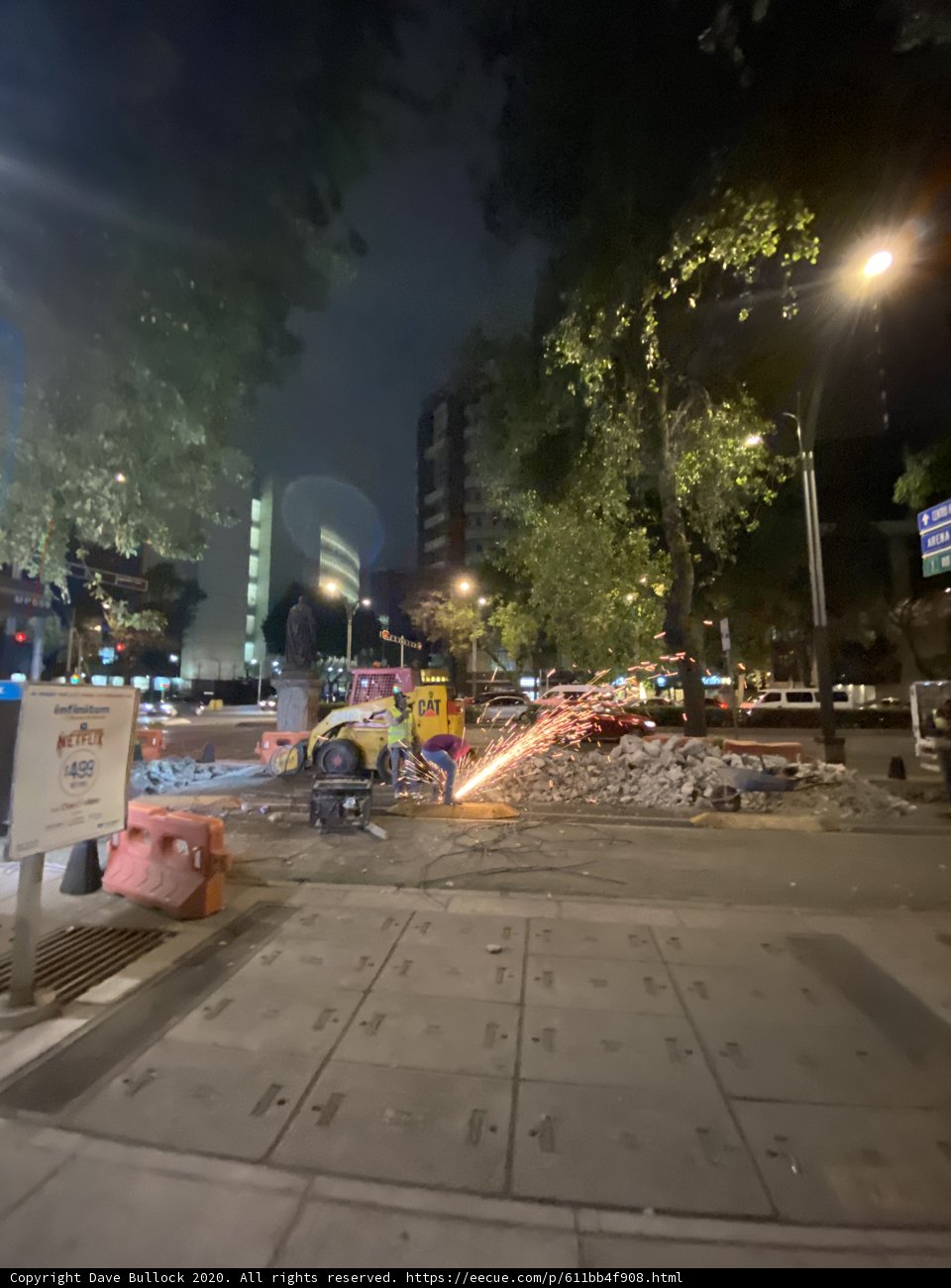 Nighttime Construction in the City