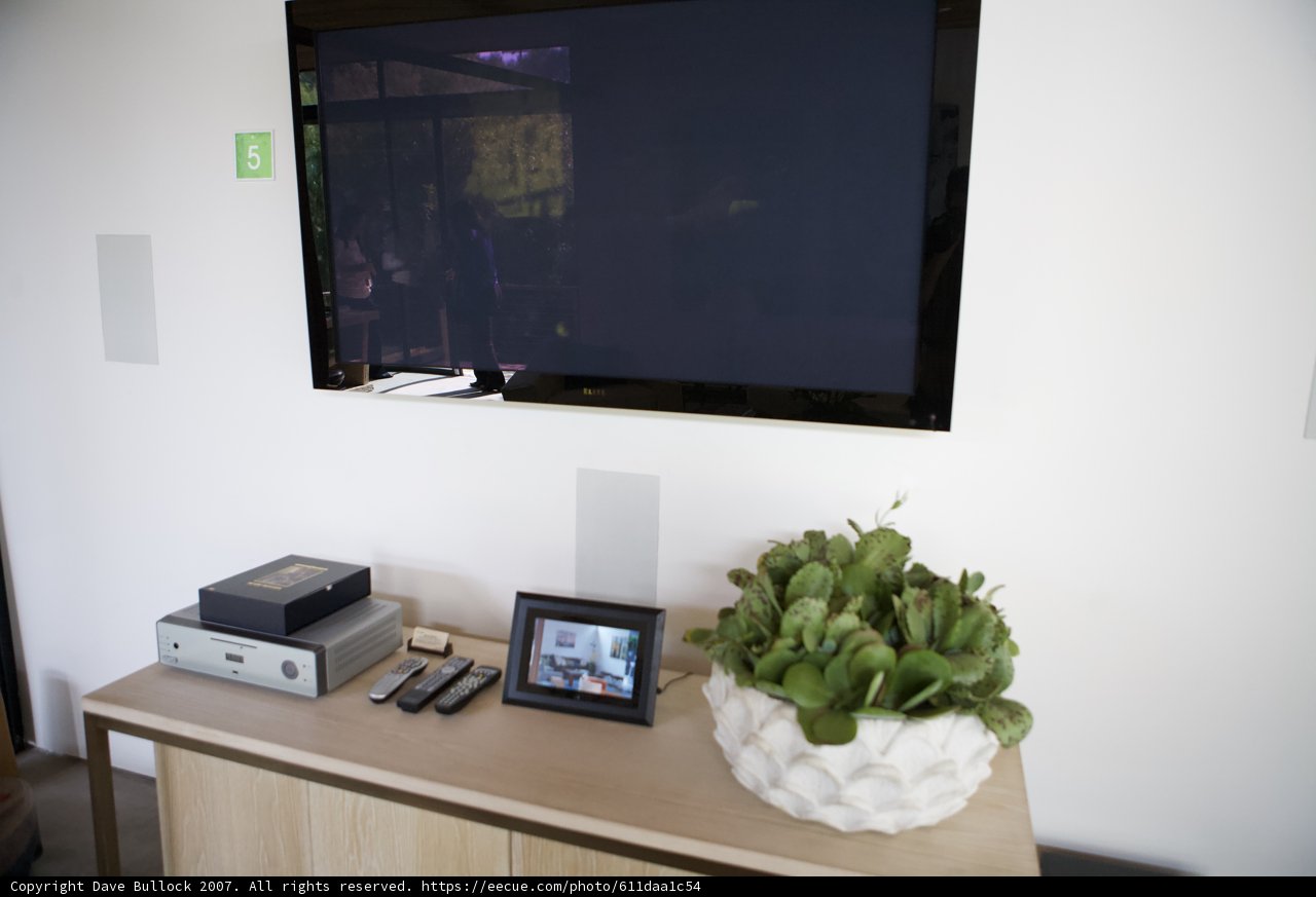 Mounted Television in a Cozy Living Room