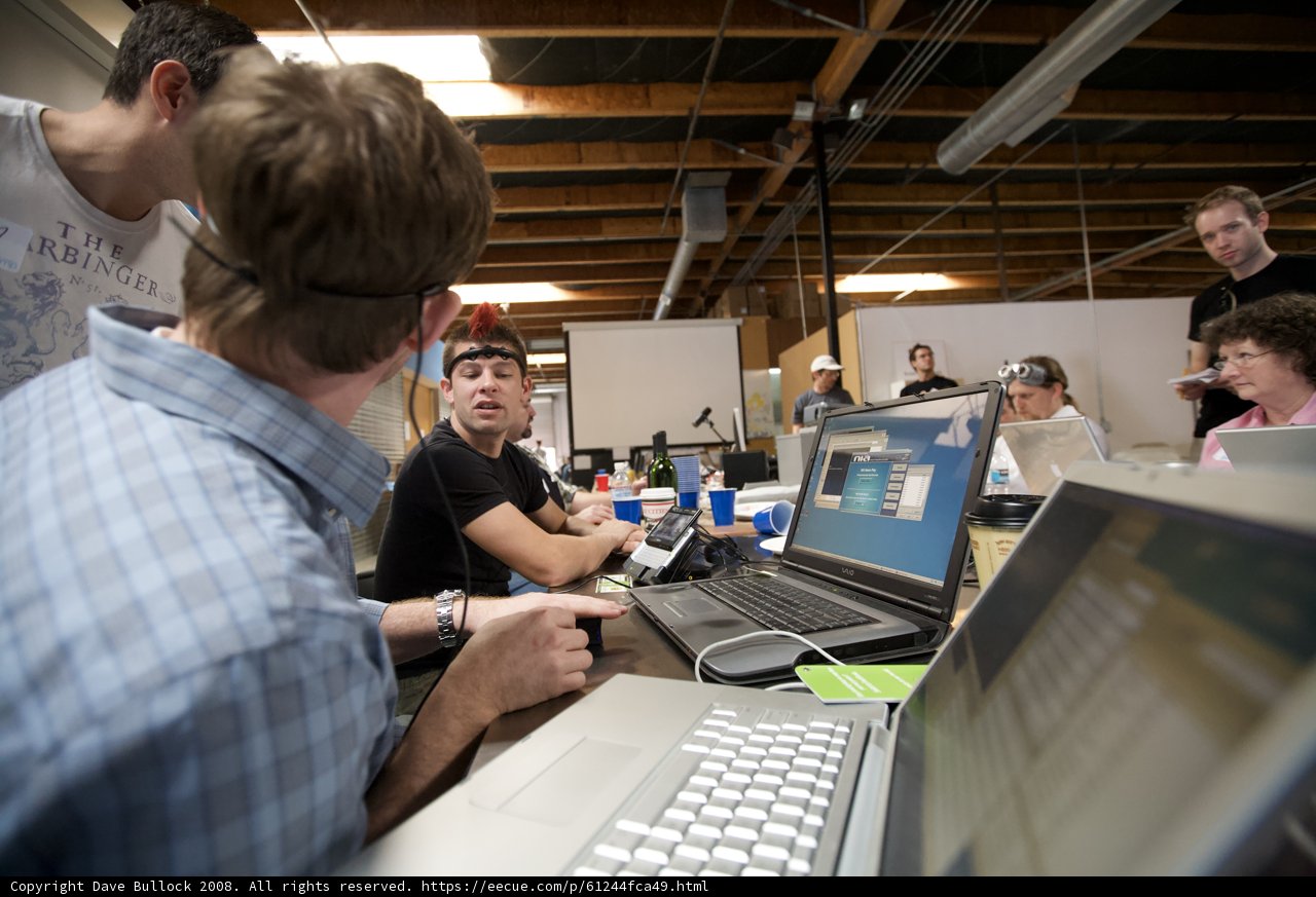 Collaborative Work Session with Laptops