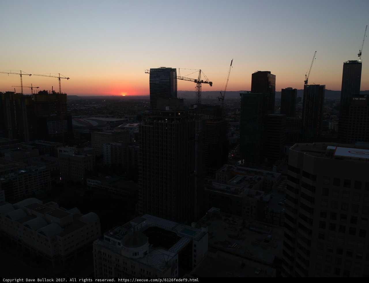 Sunset over Los Angeles