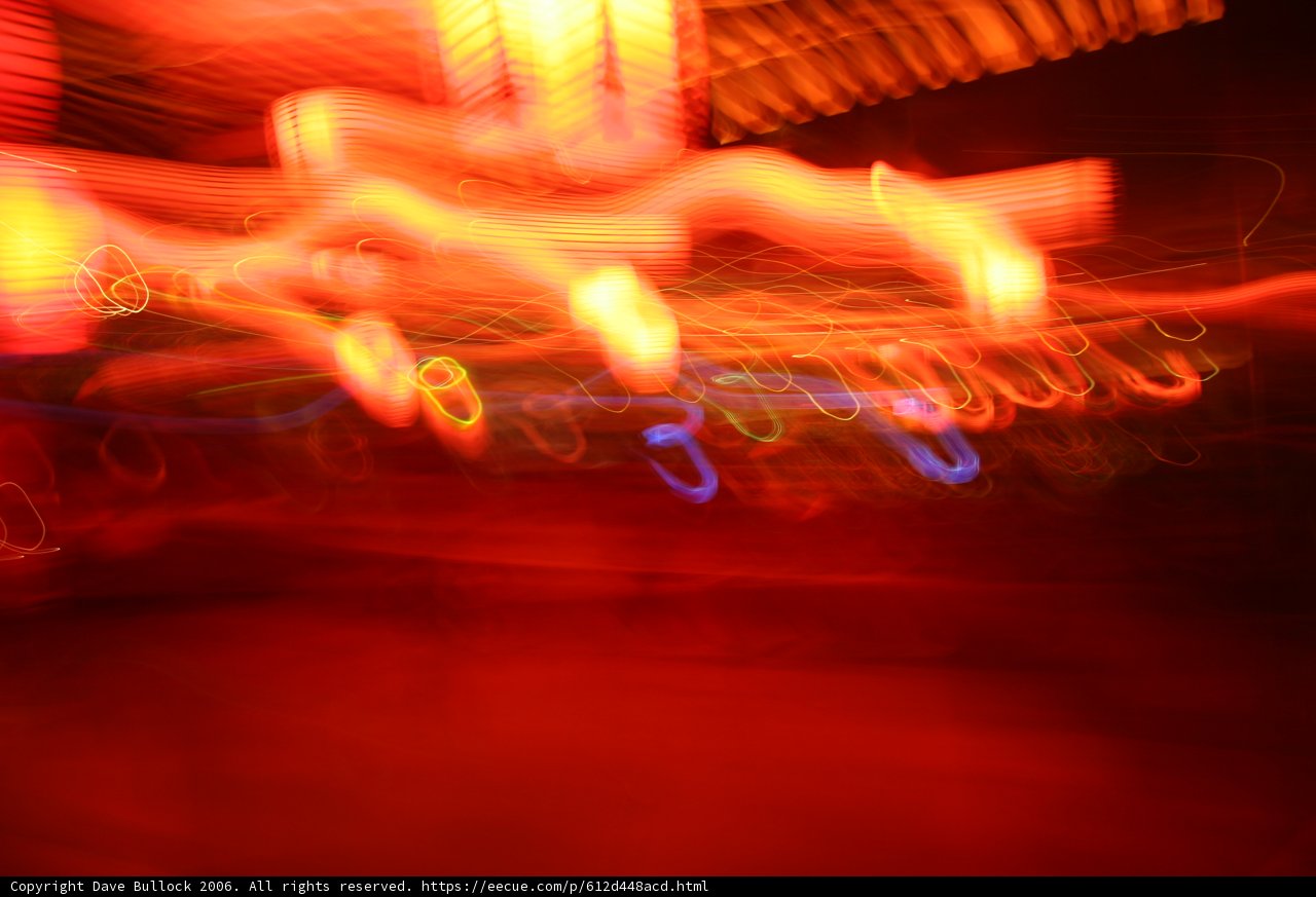 Fiery Neon Patterns at the Night Club