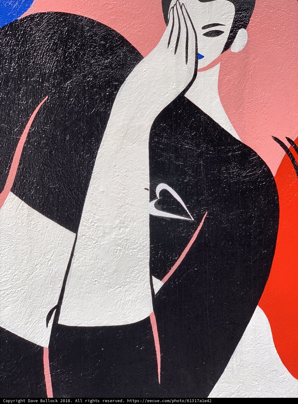 Modern Art Mural of a Woman in Oxnard