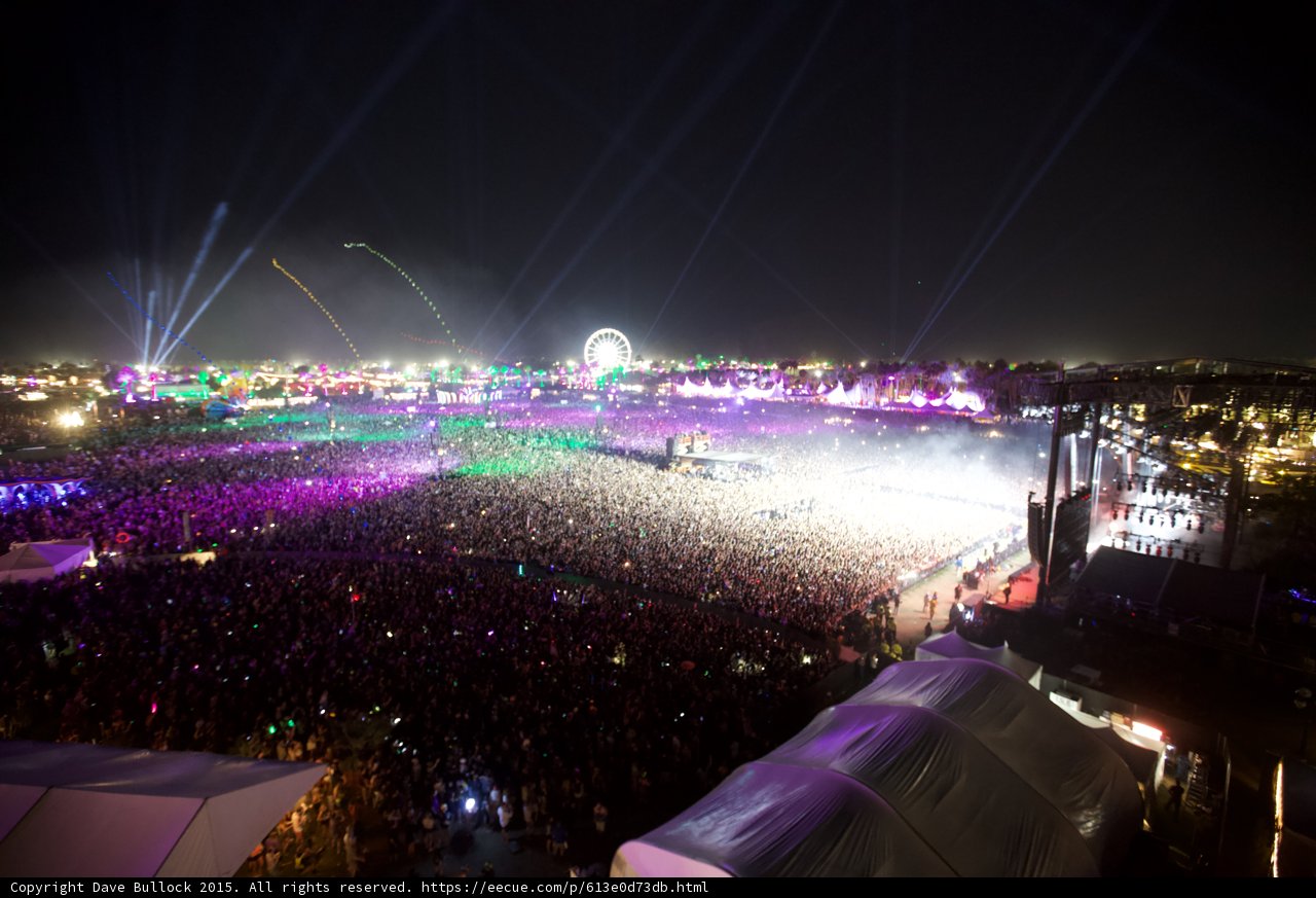 Electric Nights: The Crowd at Coachella Music Festival