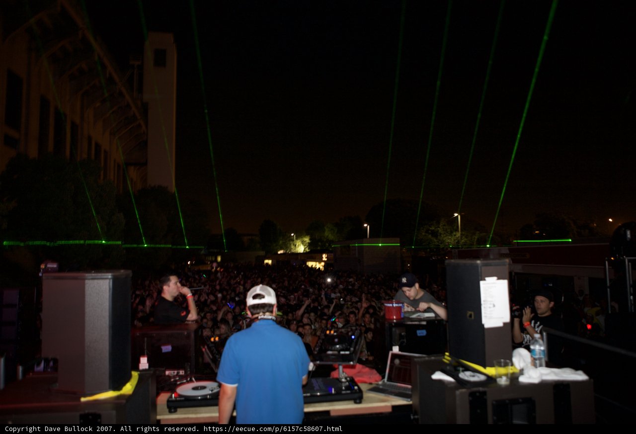 Laser lights ignite the night sky at EDC concert
