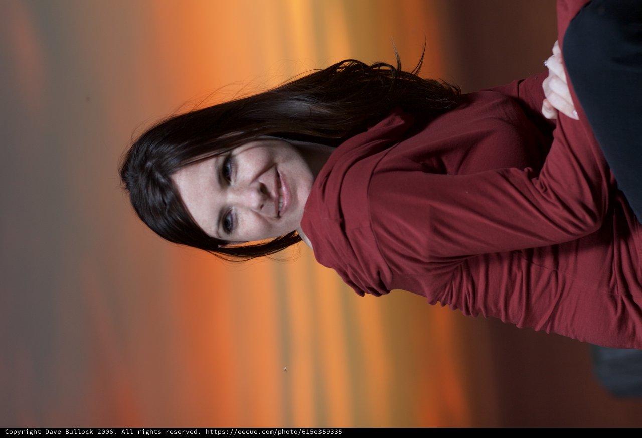 Woman in Red at Golden Hour Sunset