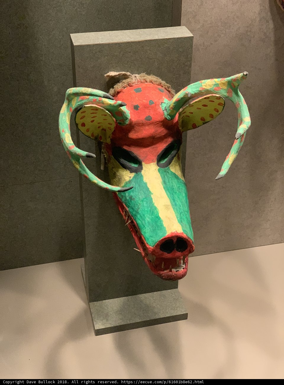 Horned Mask on Exhibit