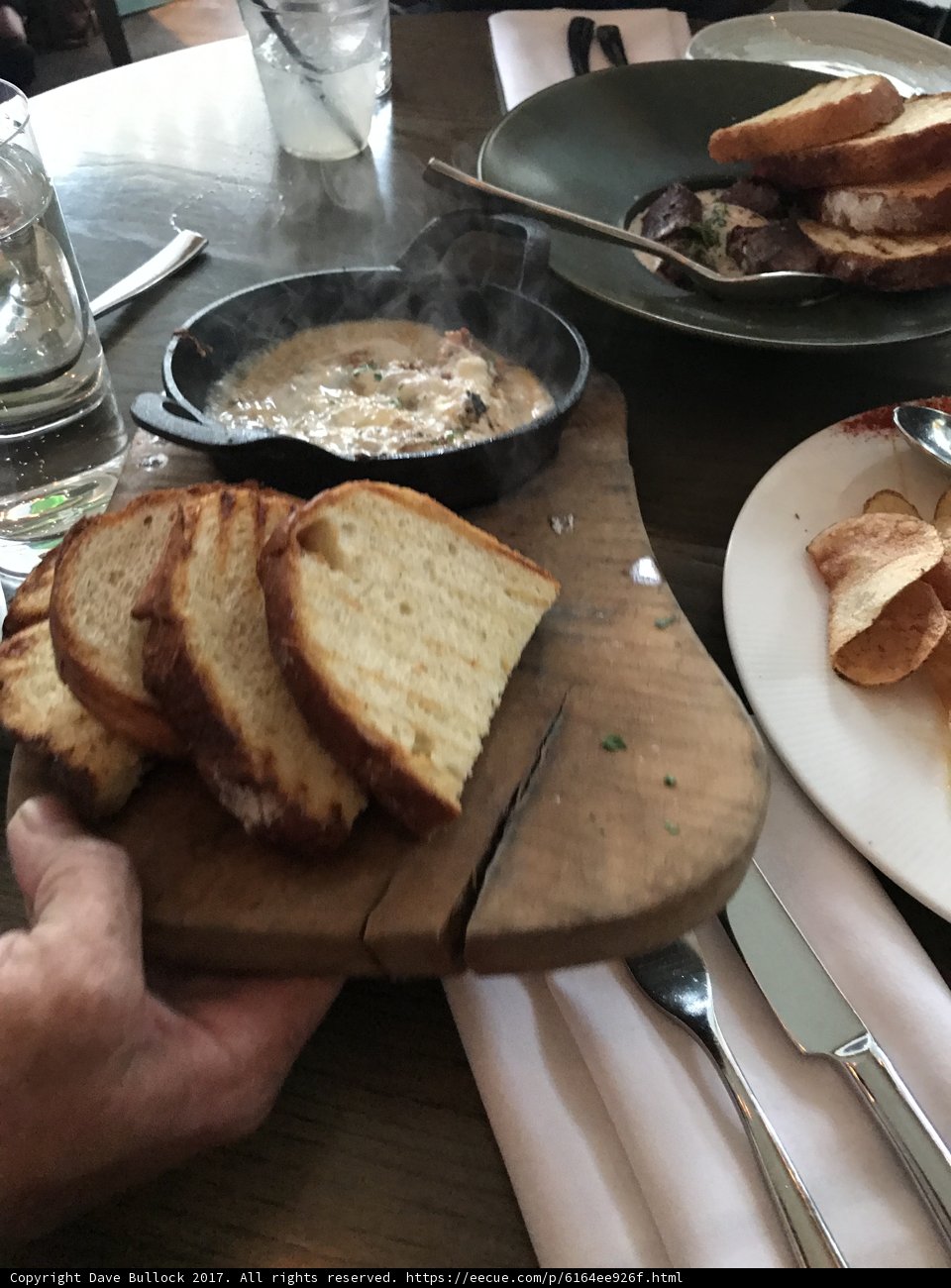 Dinner on a Wooden Board