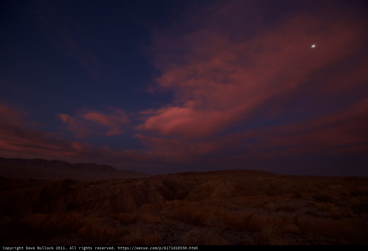 Moonrise over the Anza Borrego Desert