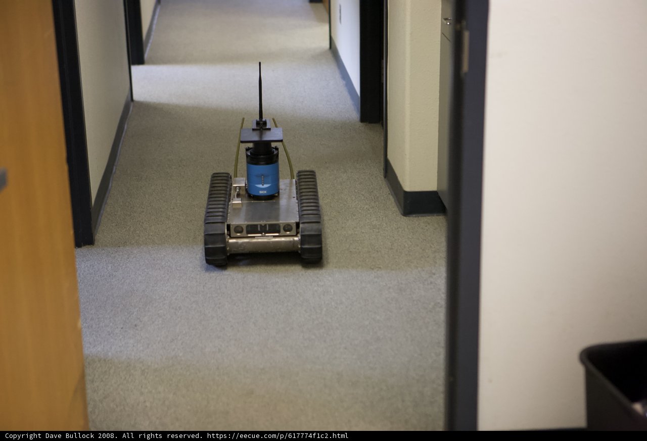 Cleaning Robot Takes Center Stage in Hallway