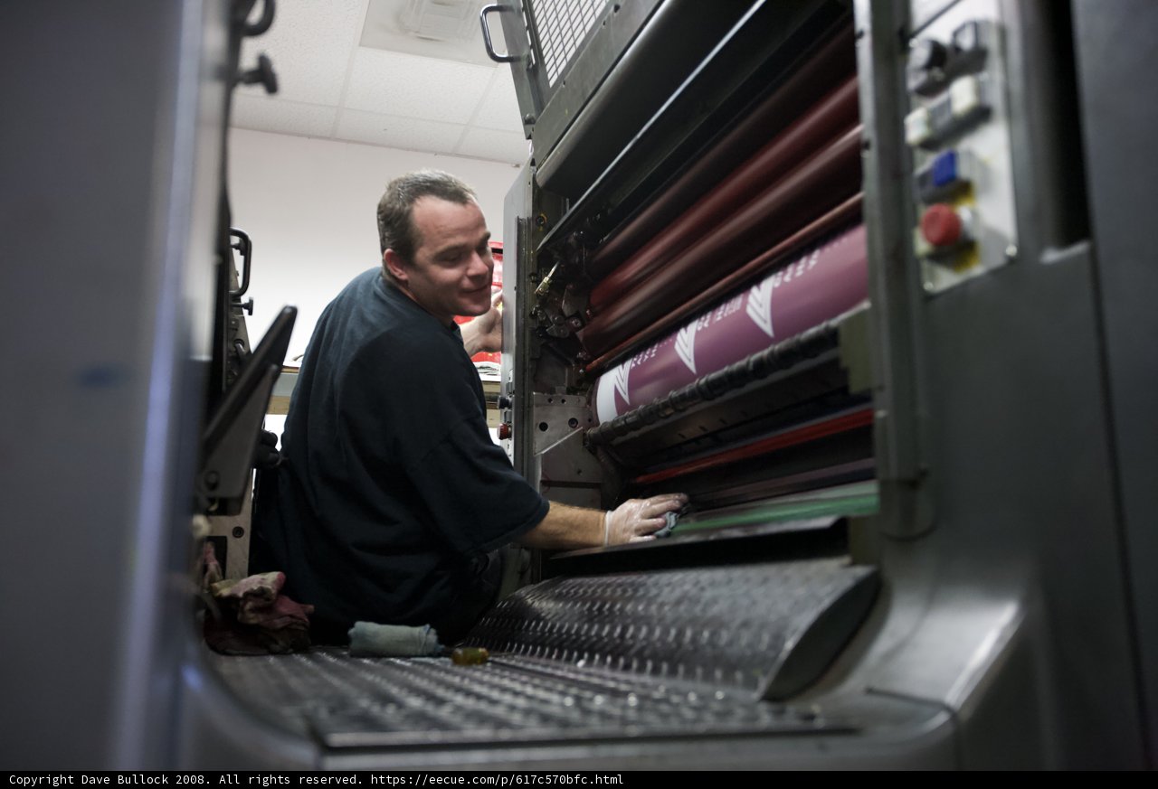 Working on the Printing Machine