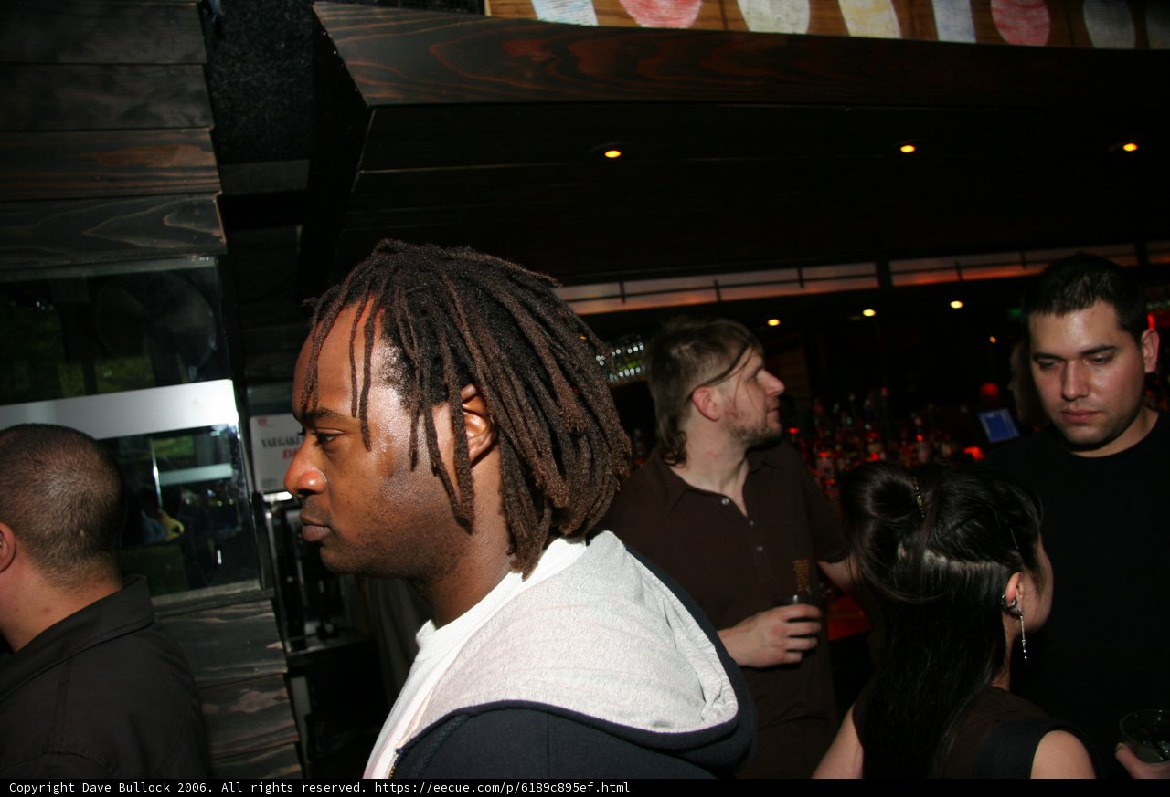 Dreadlocked Man at Night Club