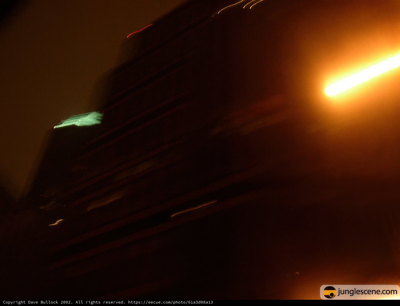 Light Flare on City Building at Night